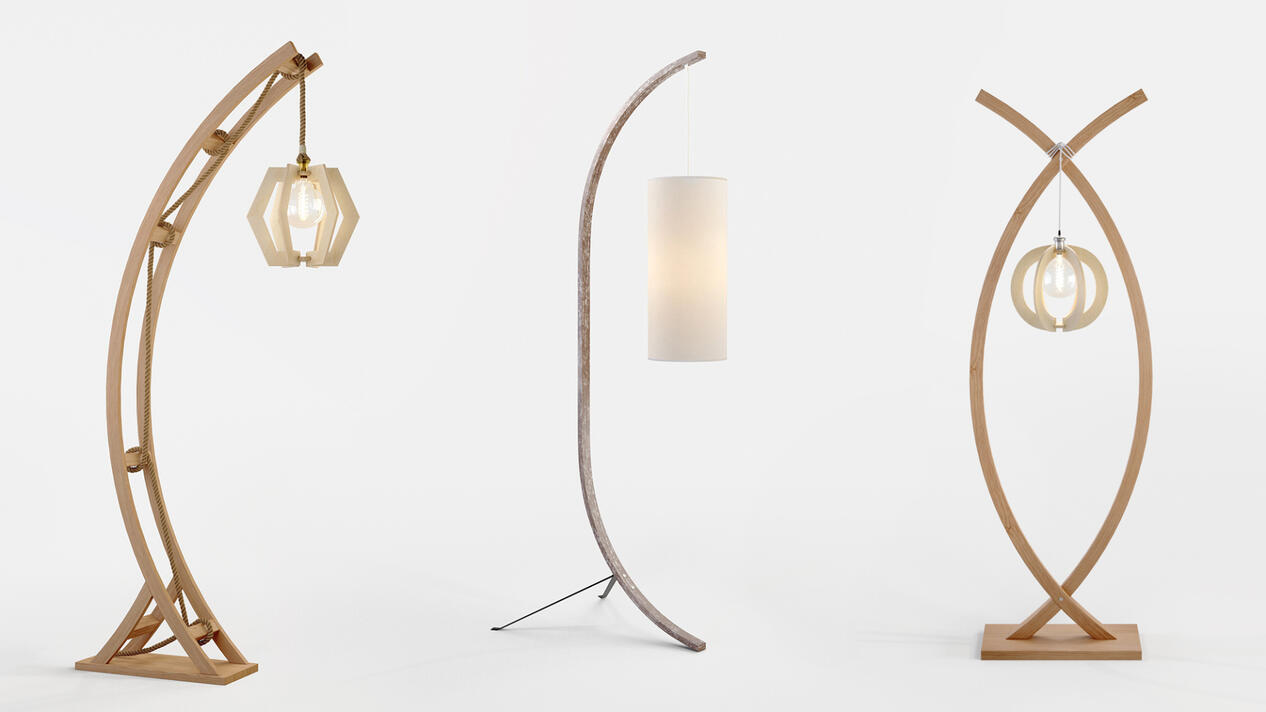 Wooden lamps